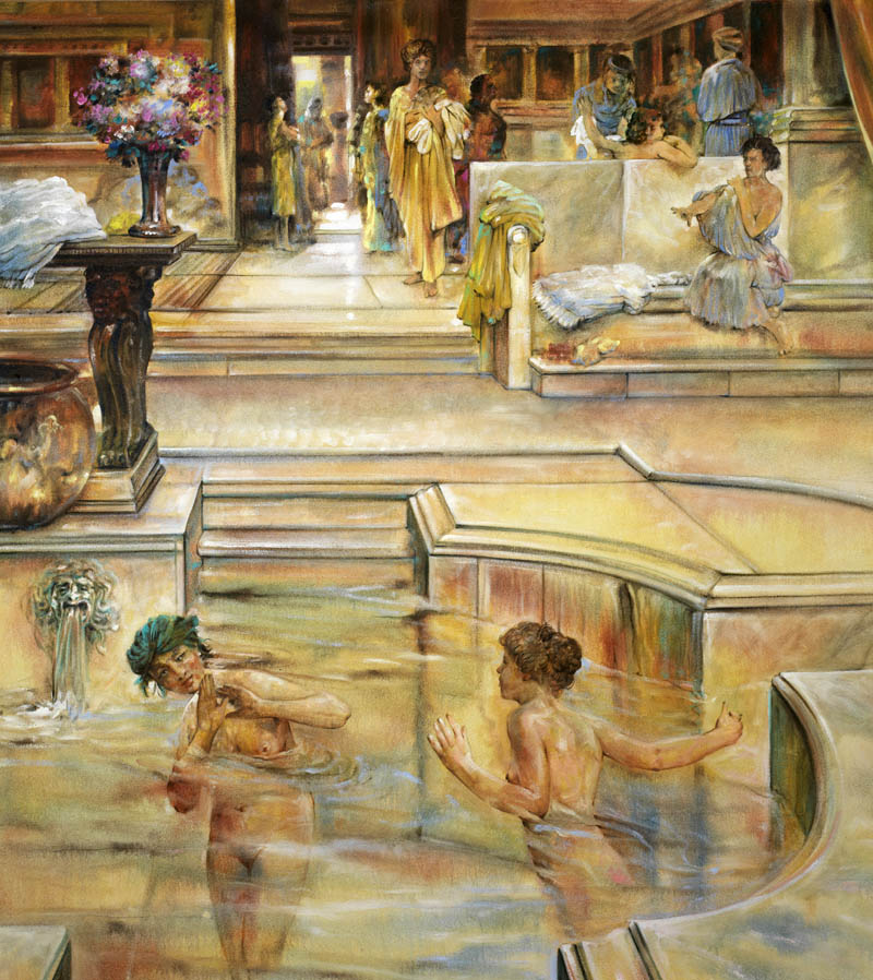 Sir Lawrence Alma-Tadema - A Favourite Custom - Effetto affresco su intonaco fresco